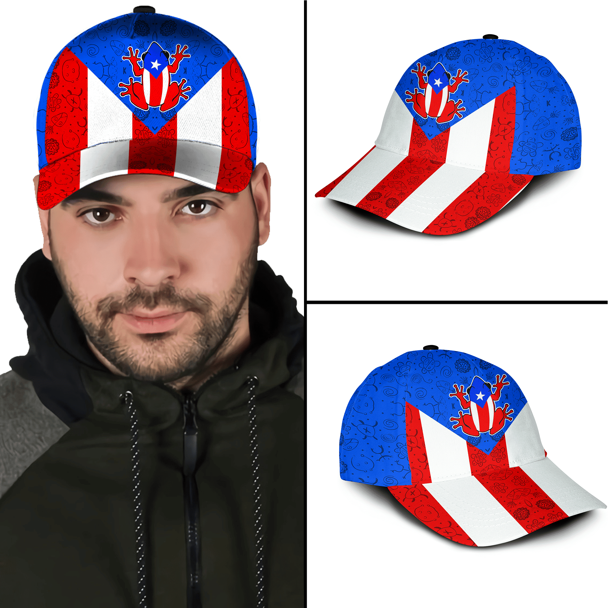 Puerto Rico Coqui Taino Hat Classic Cap Trucker Hats Custom Hats Gifts For Men & Women