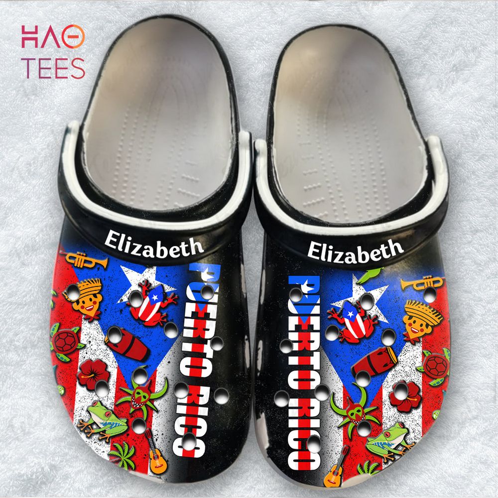 Puerto Rico Crocs Crocband Clogs Shoes Comfortable For Men Women and Kids