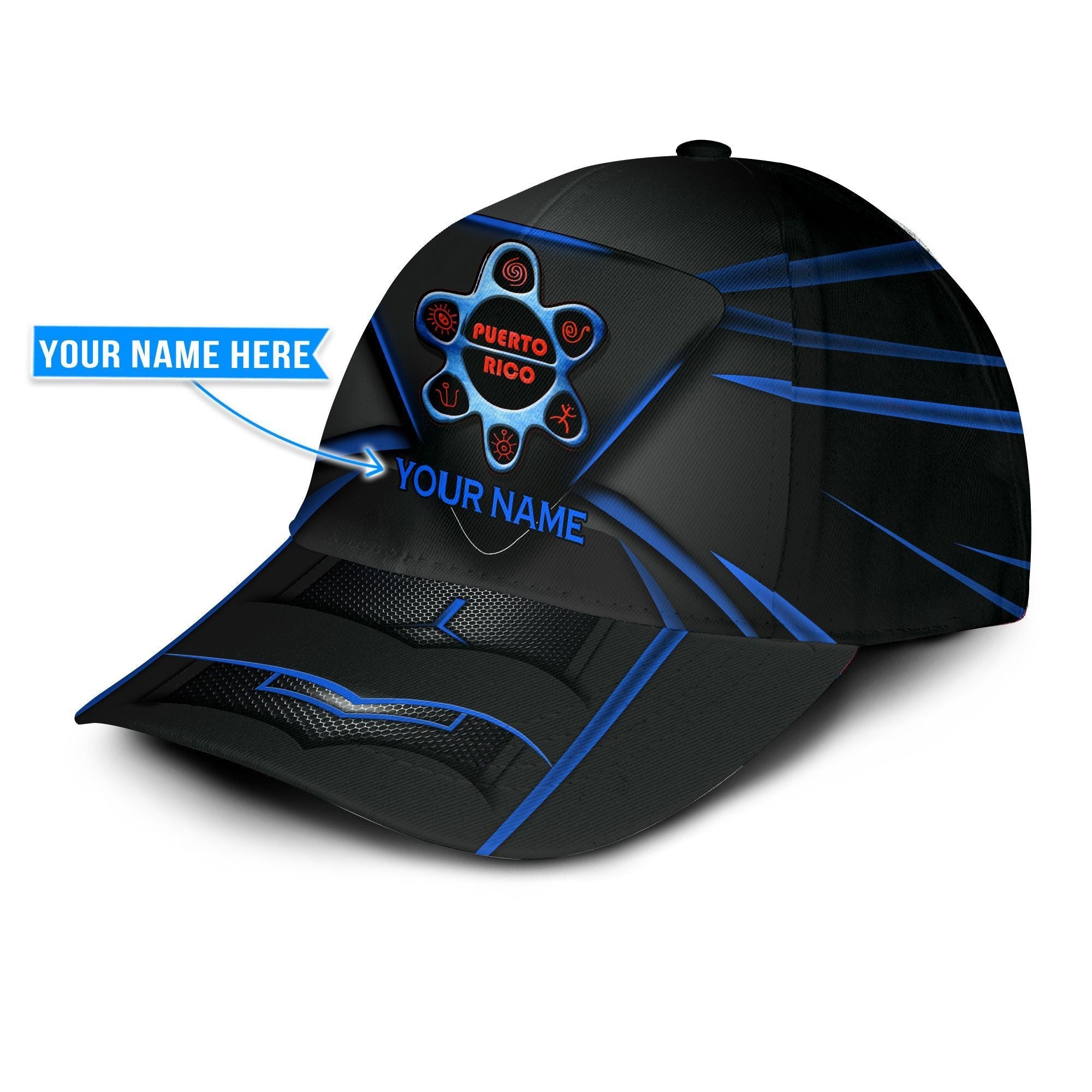 Puerto Rico Personalized Hat Classic Cap Trucker Hats Custom Hats Gifts For Men & Women