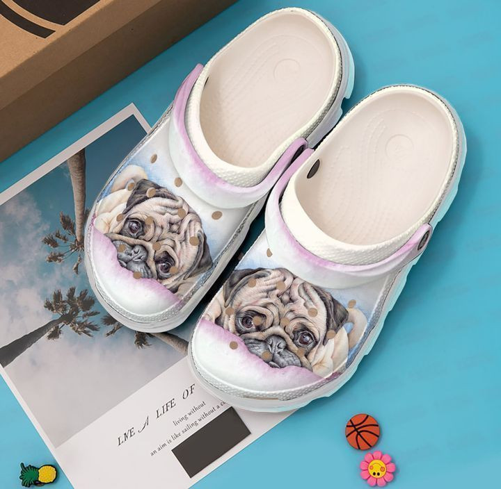 Pug Bulldog Sad Classic Clogs Shoes