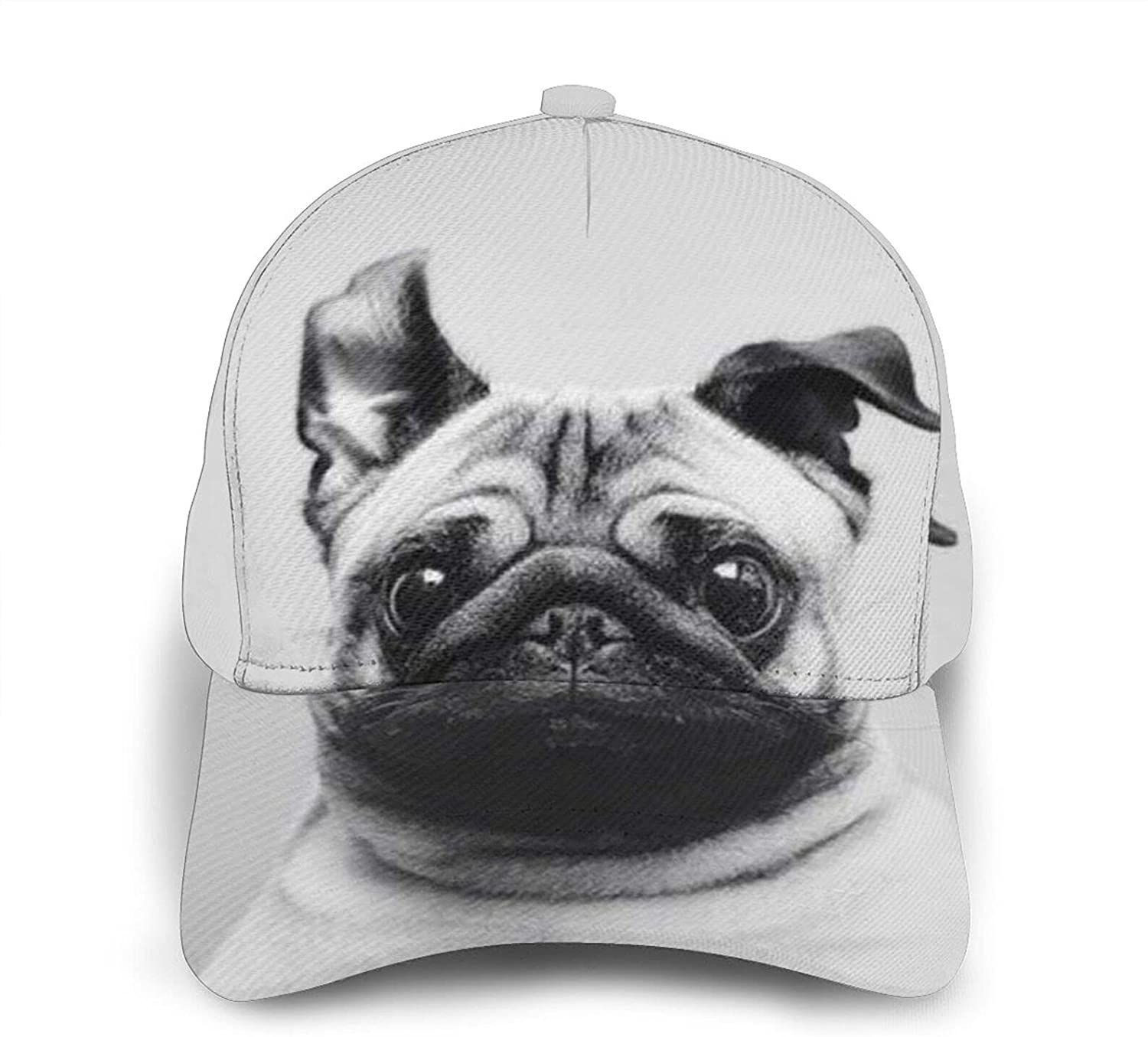 Pug Classic Cap Baseball 3D Cap Adjustable Twill Sports Dad Hats For Unisex Trucker Hats Custom Hats Gifts For Men & Women