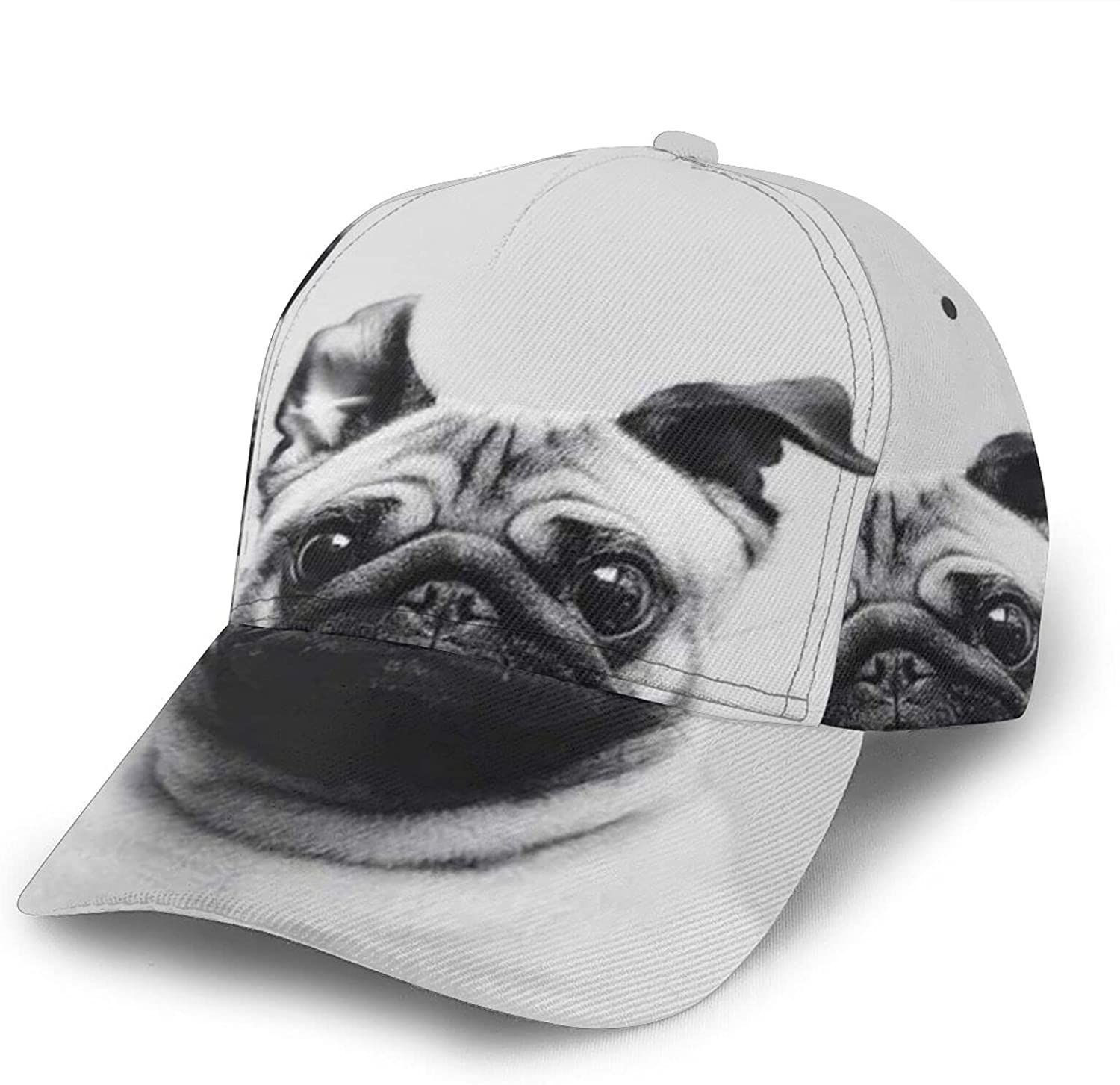 Pug Classic Cap Baseball 3D Cap Adjustable Twill Sports Dad Hats For Unisex Trucker Hats Custom Hats Gifts For Men & Women