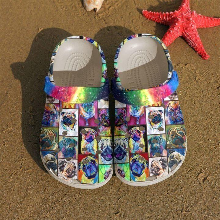 Pug Colorful clog Shoes