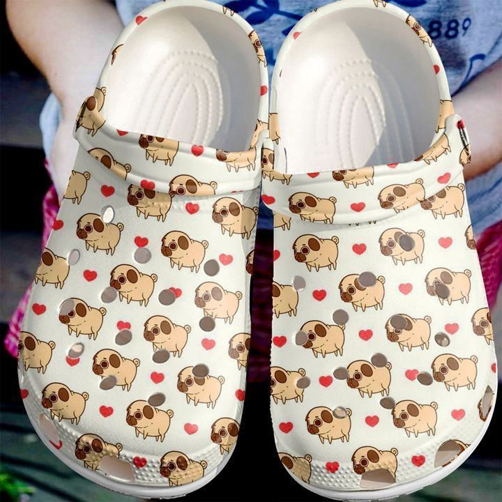 Pug Cutie Pattern Classic Clogs Shoes
