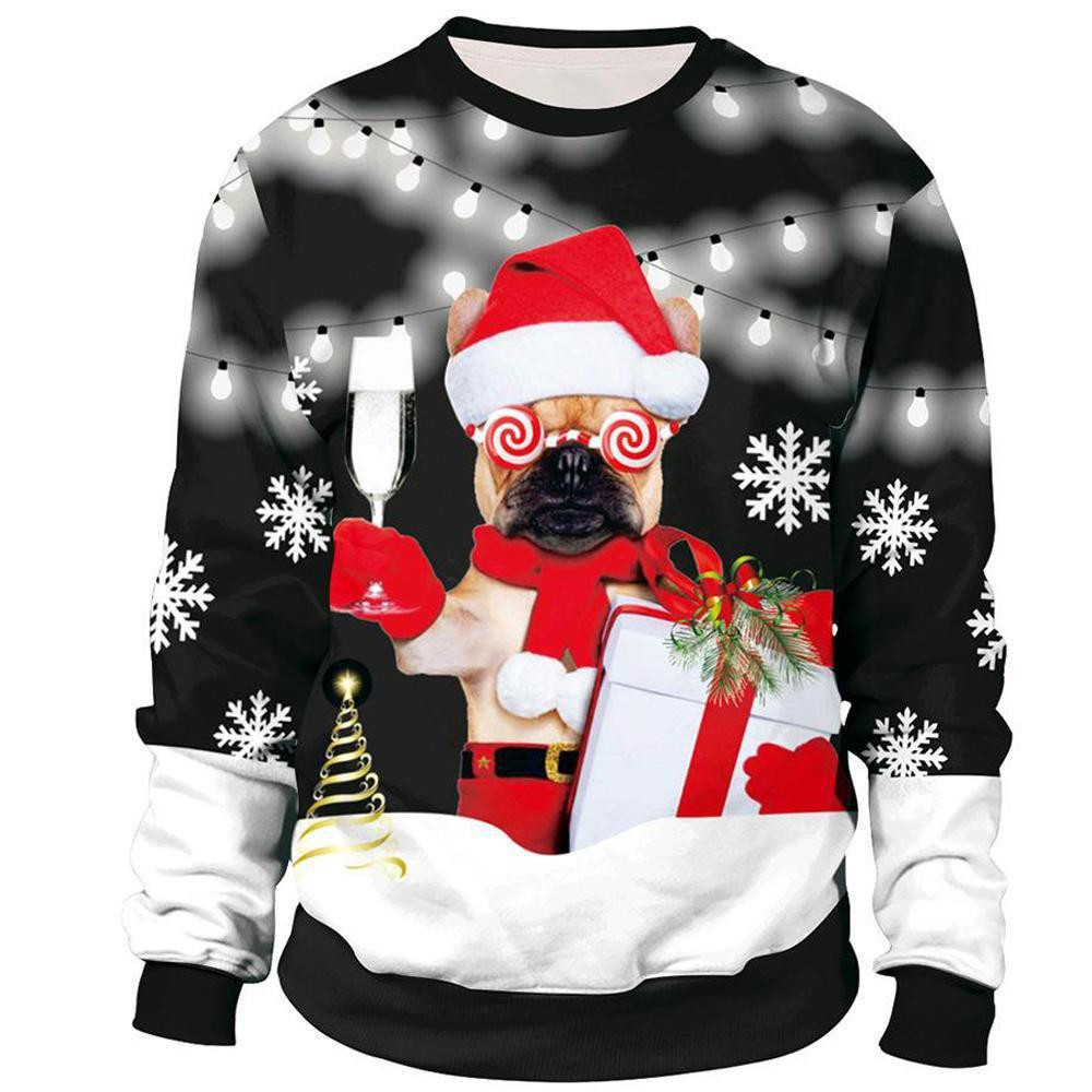 Pug Dogs Ugly Christmas Sweater Adult 3D Funny Matching for family