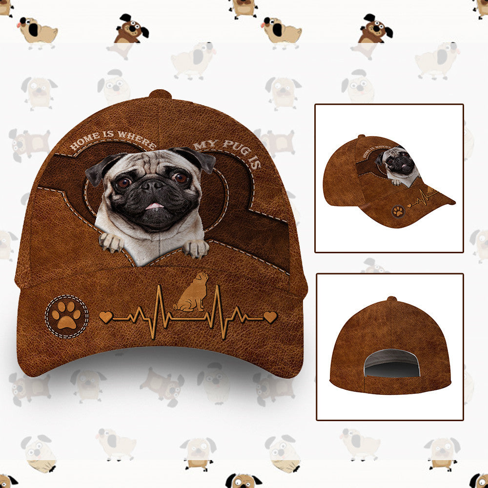 Pug Home Hat Classic Cap Trucker Hats Custom Hats Gifts For Men & Women