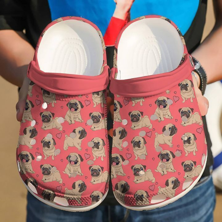 Pug I Love Pugs clog Shoes
