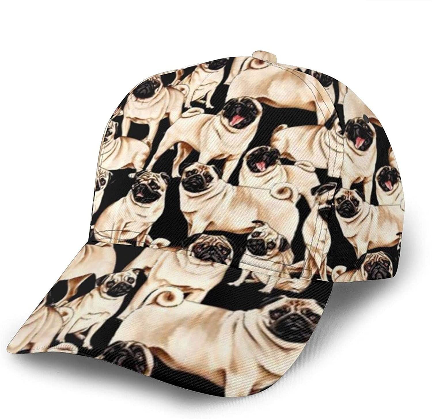 Pug Life Funny Dogs Cute Pugs Fashion Unisex 3D Printed Baseball Cap Trucker Hats Classic Cap Trucker Hats Custom Hats Gifts For Men & Women