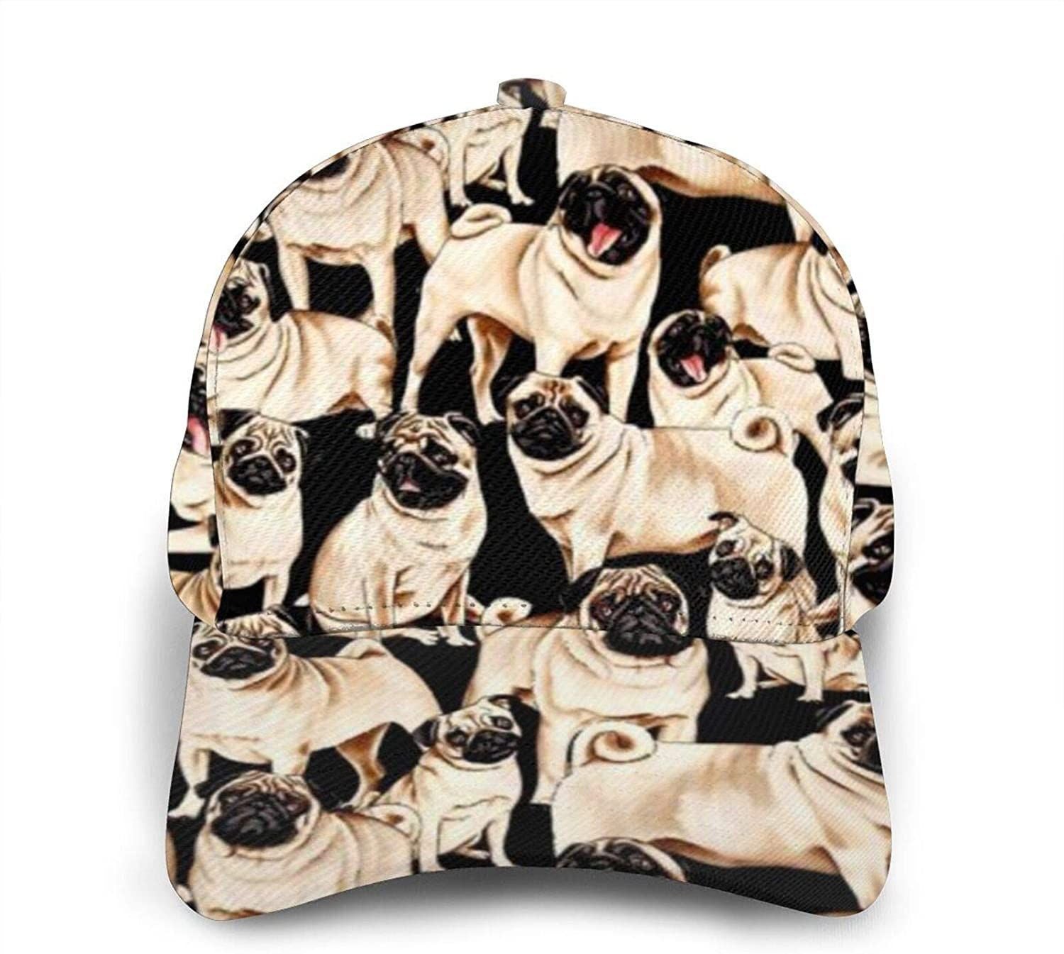 Pug Life Funny Dogs Cute Pugs Fashion Unisex 3D Printed Baseball Cap Trucker Hats Classic Cap Trucker Hats Custom Hats Gifts For Men & Women