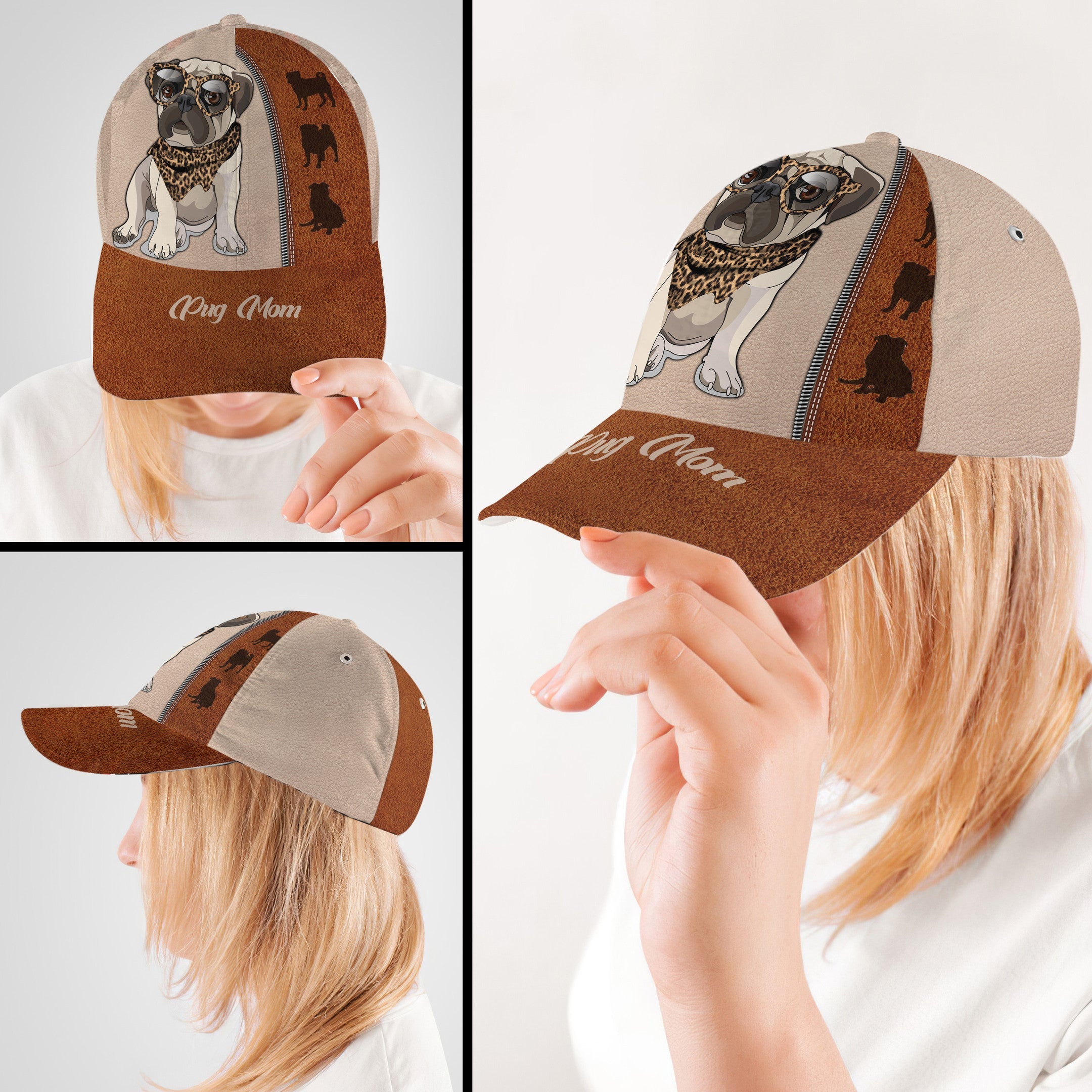 Pug Mom Hat Classic Cap Trucker Hats Custom Hats Gifts For Men & Women