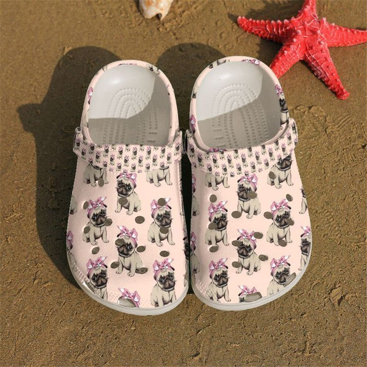 Pug Pattern Classic Clogs Shoes