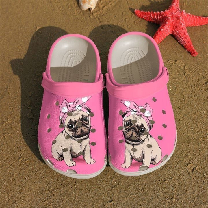 Pug Pink Clog Shoes