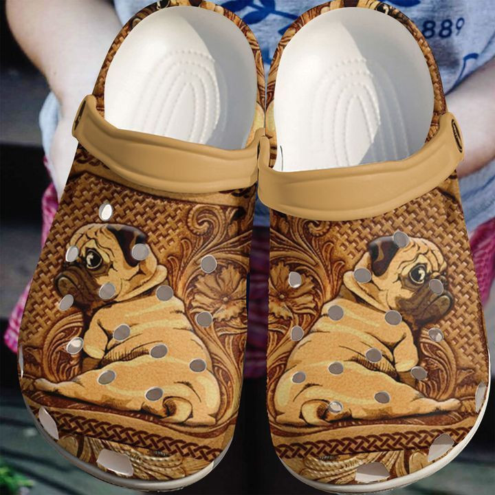 Pug Wooden Classic Clogs Shoes