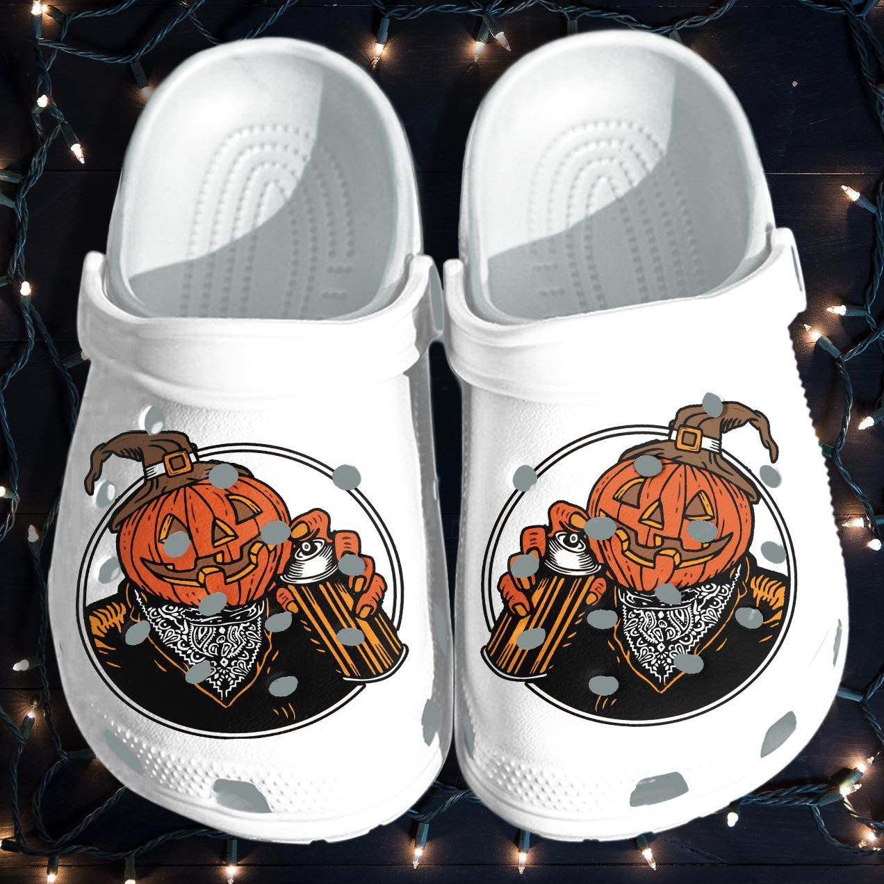 Pumpkin Hair Stylist Artist Halloween Shoes Clogs Gift For Male Female