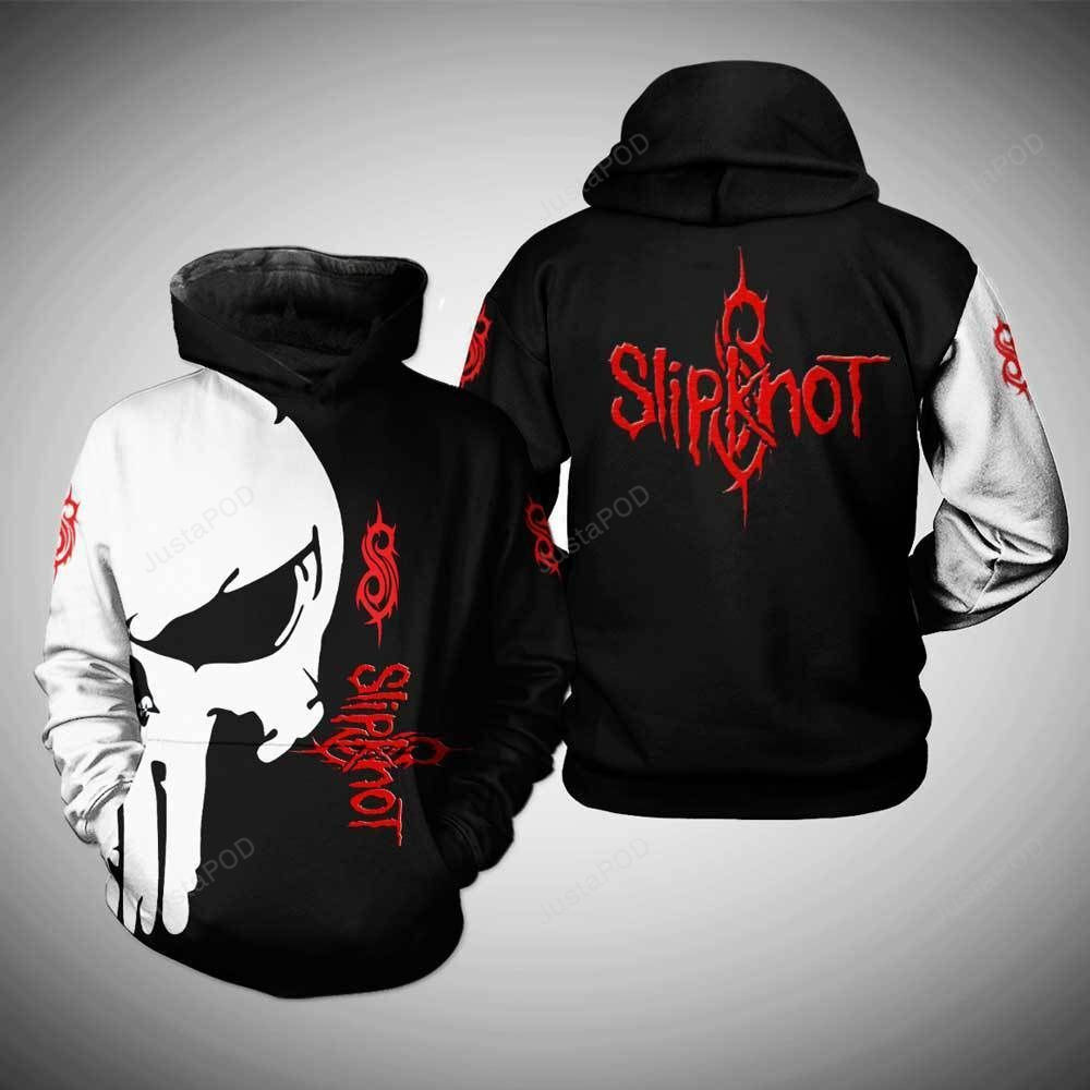 Punisher Skull Slipknot 3D All Over Print Hoodie, Zip Hoodie