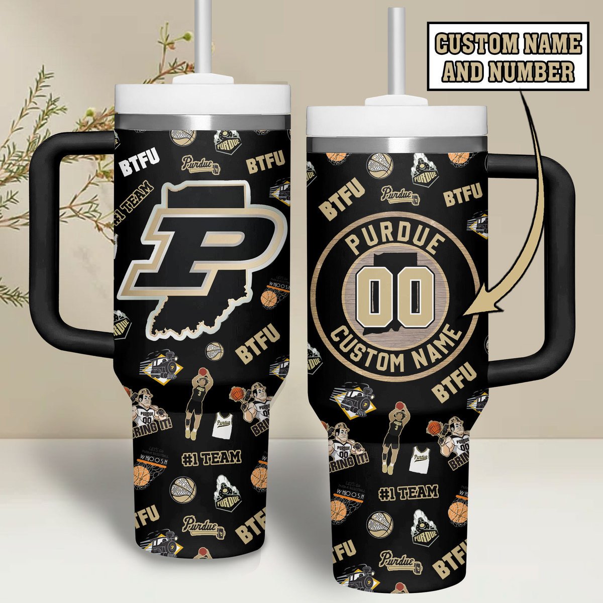 Purdue Boilermakers basketball NCAA Custom Stanley Cup 40 oz 30 oz Tumbler With HandleTVC2301260