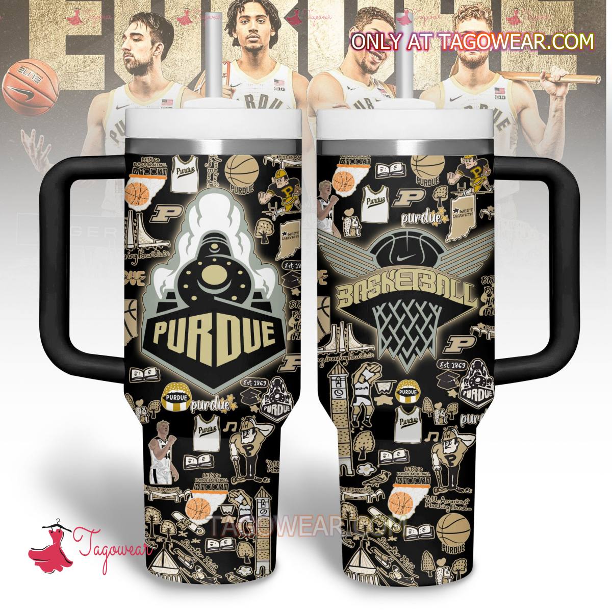 Purdue Boilermakers Basketball Team NCAA Custom Stanley Cup 40 oz 30 oz Tumbler With HandleTVC2301234
