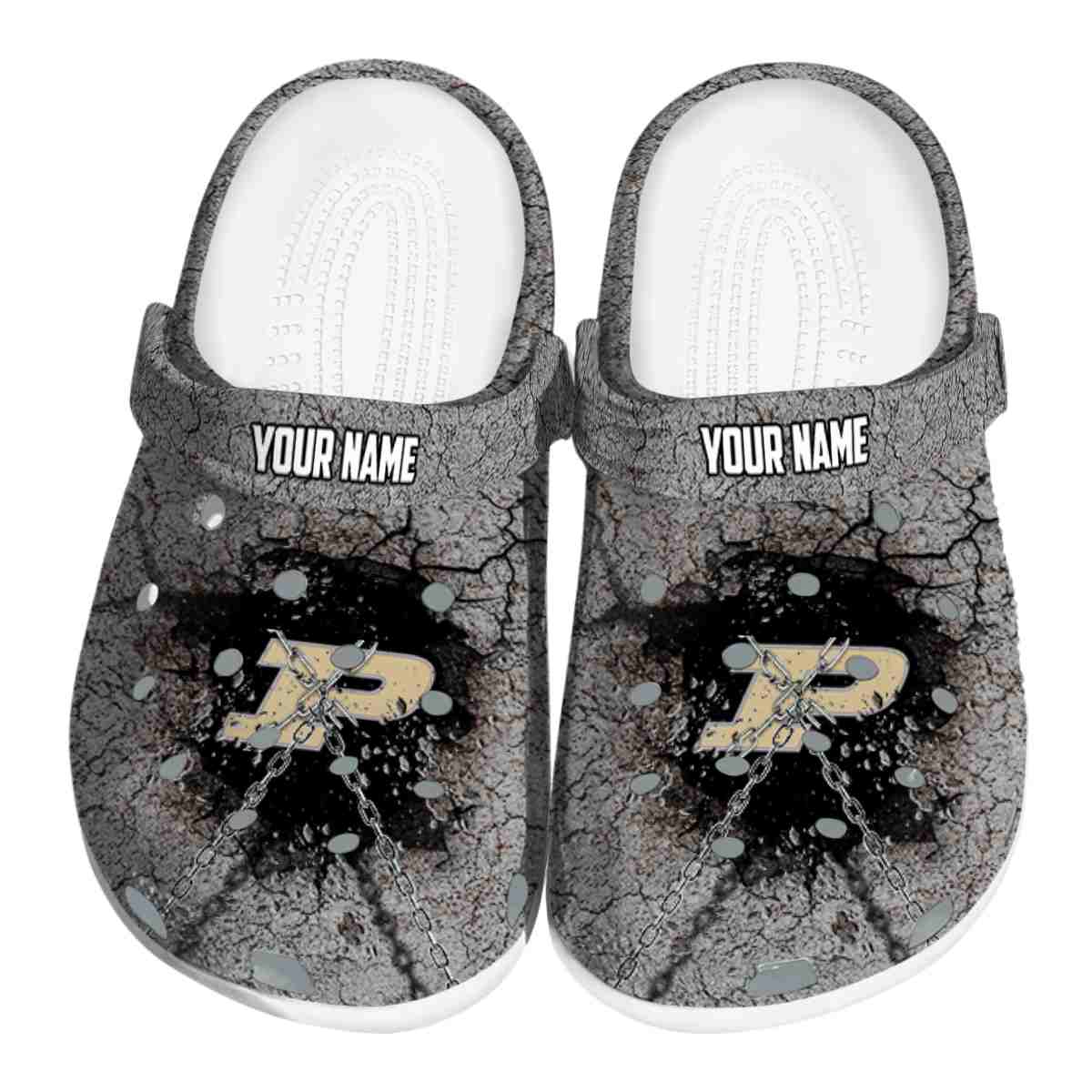 Purdue Boilermakers NCAA Sport Crocs Crocband Clogs Shoes Comfortable For Men Women and Kids