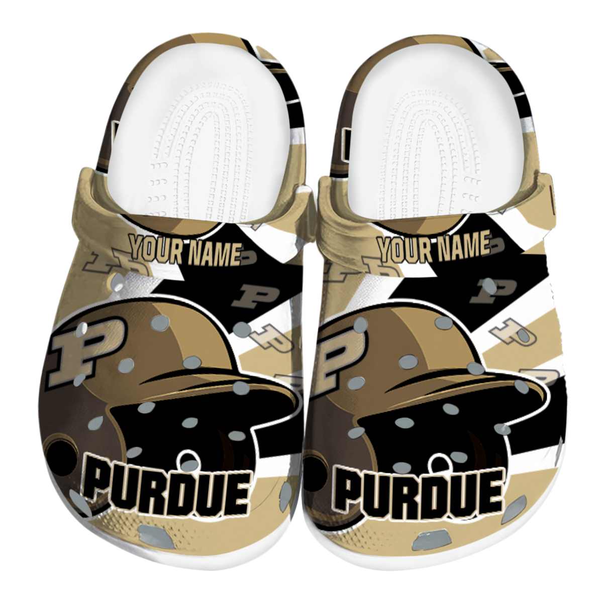 Purdue Boilermakers NCAA Sport Crocs Crocband Clogs Shoes Comfortable For Men Women and Kids