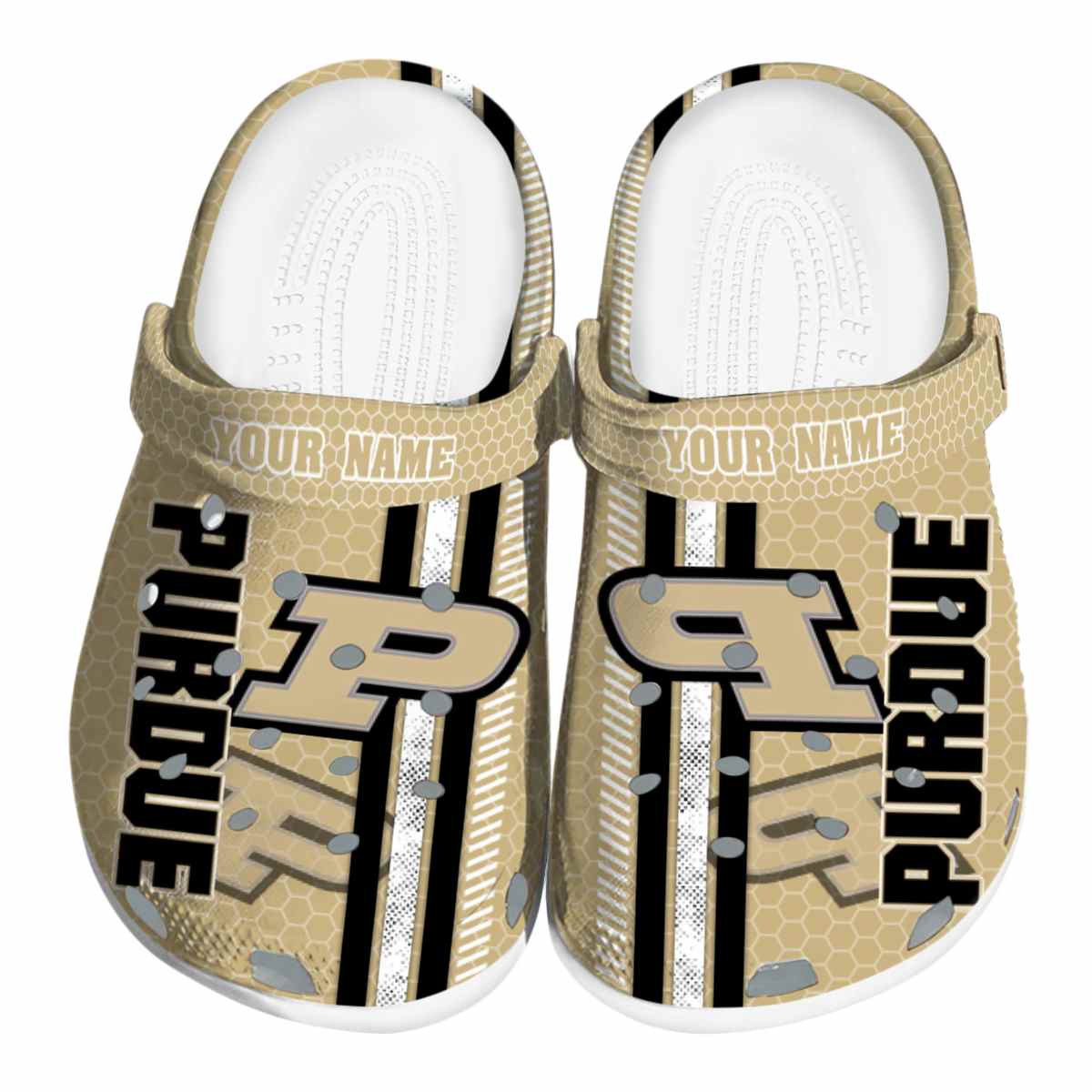 Purdue Boilermakers NCAA Sport Crocs Crocband Clogs Shoes Comfortable For Men Women and Kids