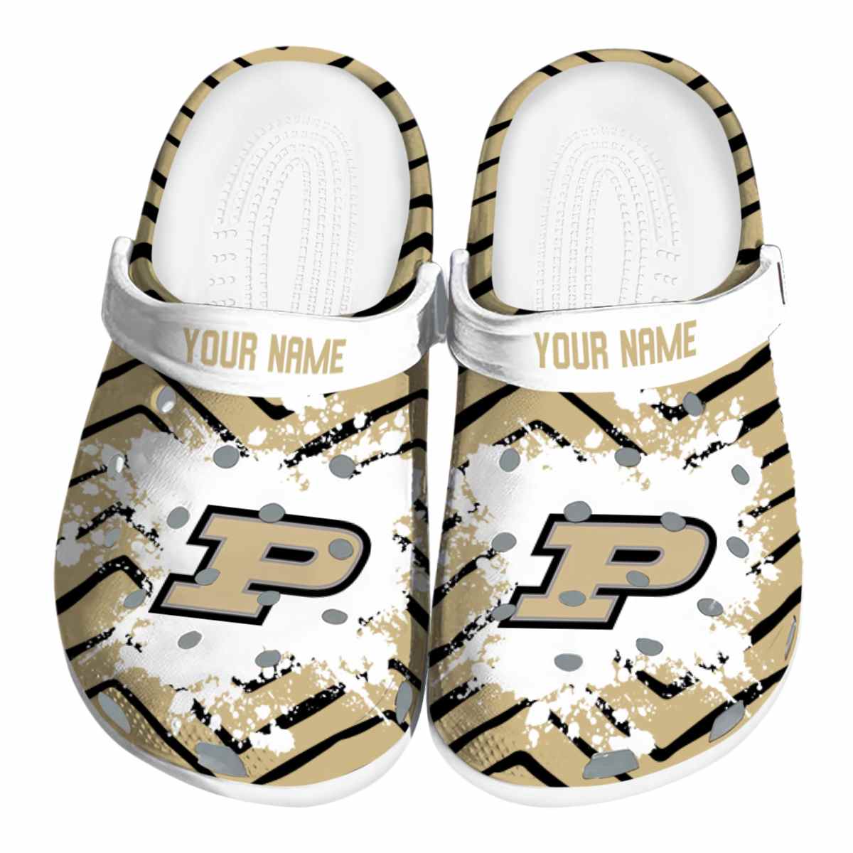Purdue Boilermakers NCAA Sport Crocs Crocband Clogs Shoes Comfortable For Men Women and Kids