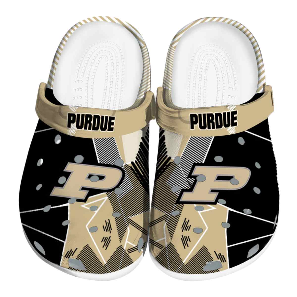 Purdue Boilermakers NCAA Sport Crocs Crocband Clogs Shoes Comfortable For Men Women and Kids