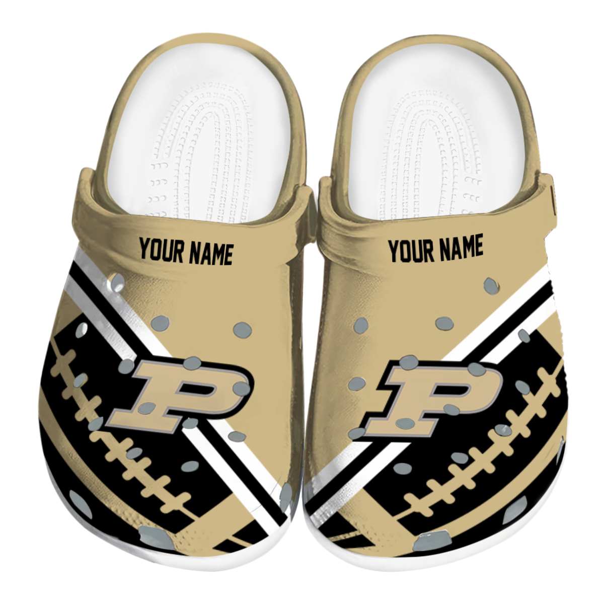 Purdue Boilermakers NCAA Sport Crocs Crocband Clogs Shoes Comfortable For Men Women and Kids