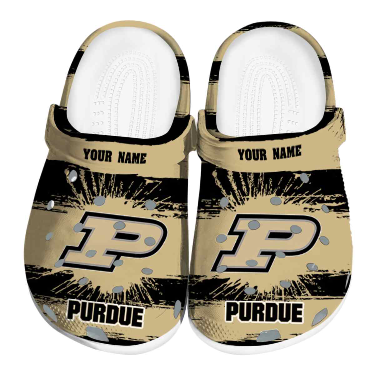 Purdue Boilermakers NCAA Sport Crocs Crocband Clogs Shoes Comfortable For Men Women and Kids