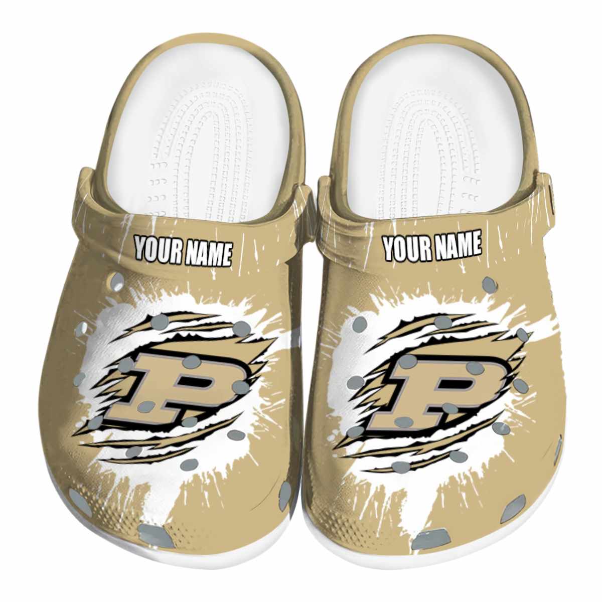 Purdue Boilermakers NCAA Sport Crocs Crocband Clogs Shoes Comfortable For Men Women and Kids