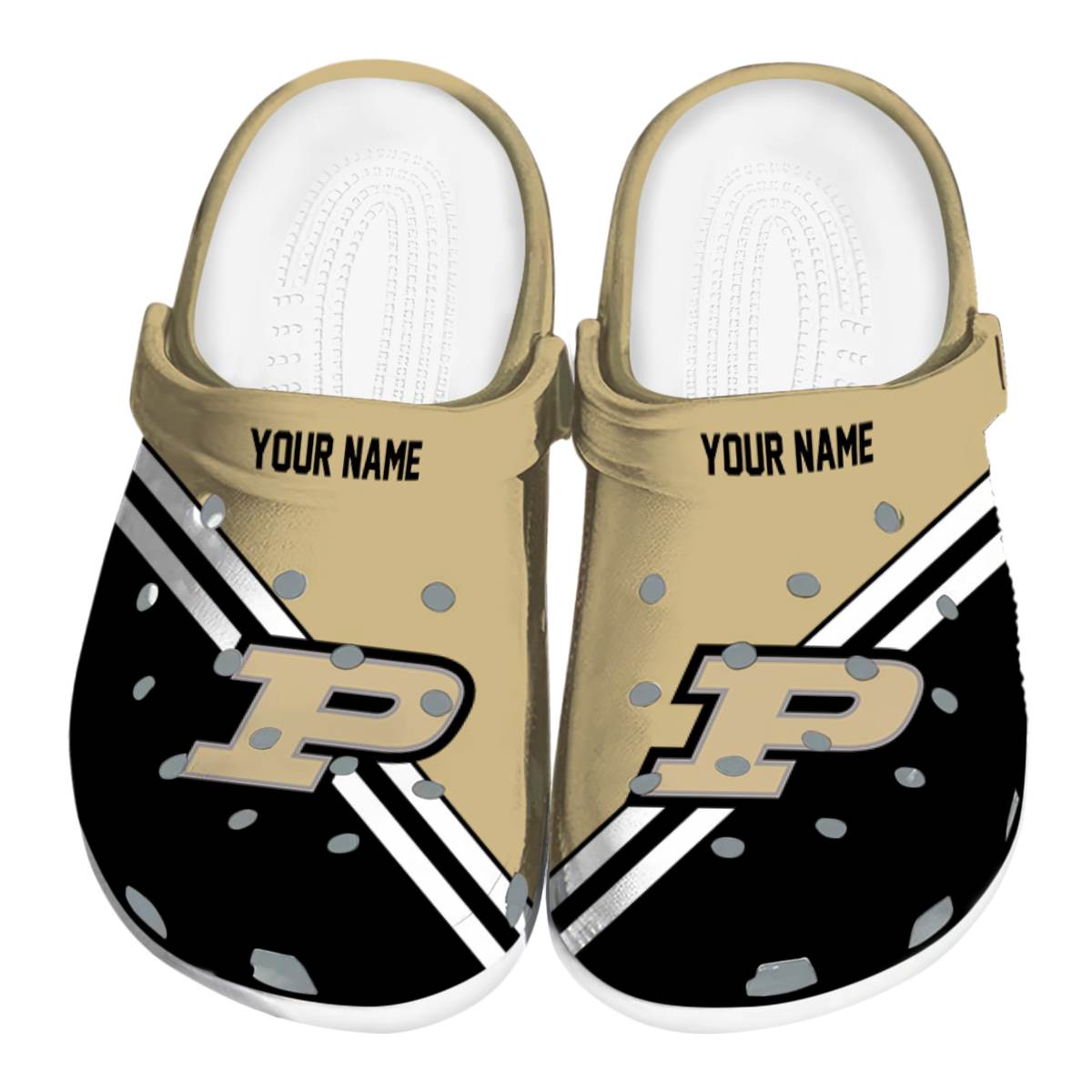 Purdue Boilermakers NCAA Sport Crocs Crocband Clogs Shoes Comfortable For Men Women and Kids