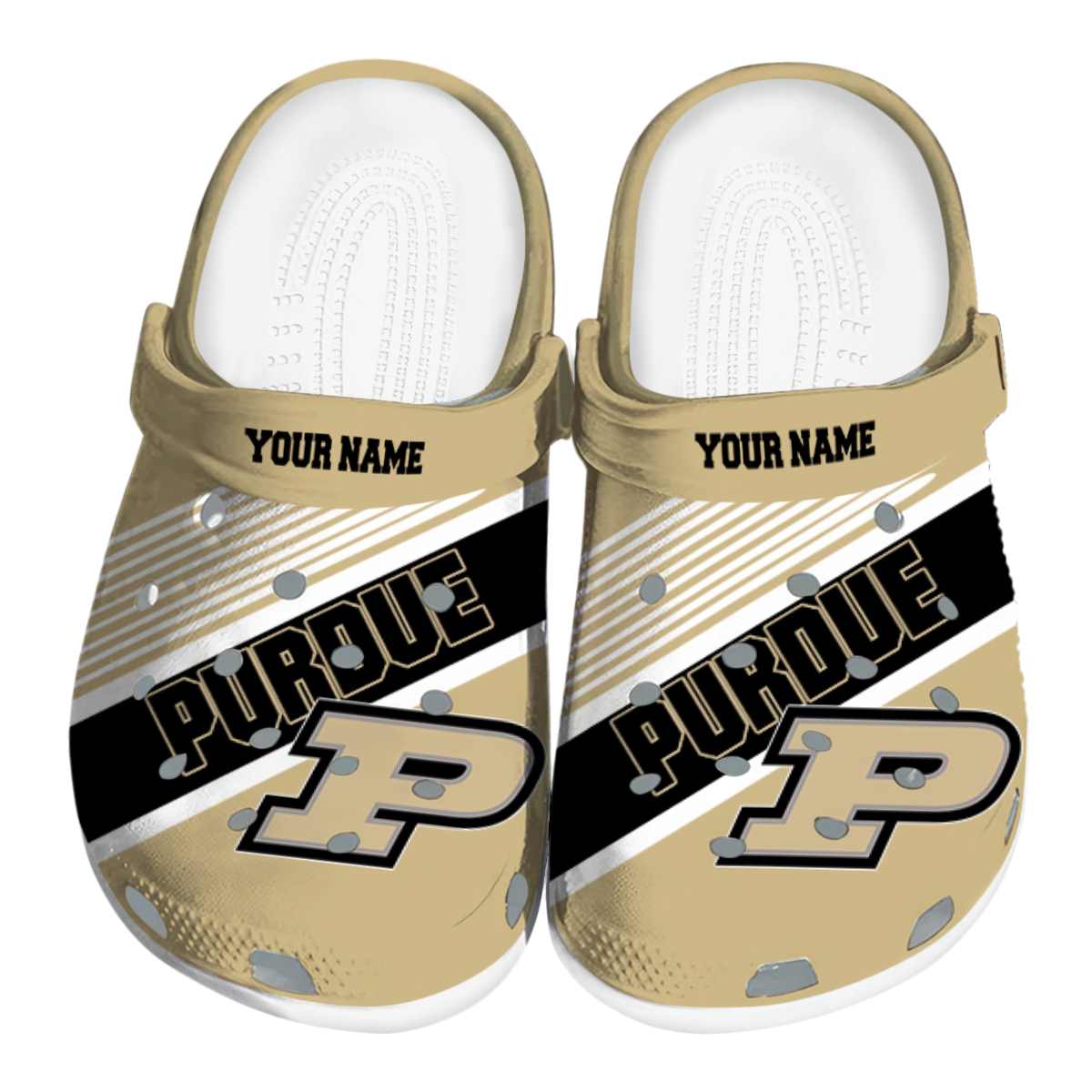 Purdue Boilermakers NCAA Sport Crocs Crocband Clogs Shoes Comfortable For Men Women and Kids