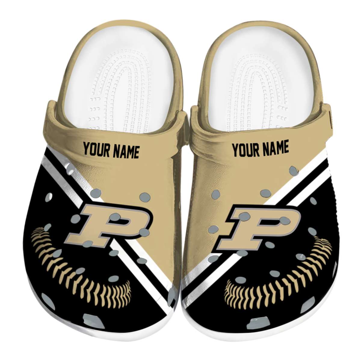 Purdue Boilermakers NCAA Sport Crocs Crocband Clogs Shoes Comfortable For Men Women and Kids