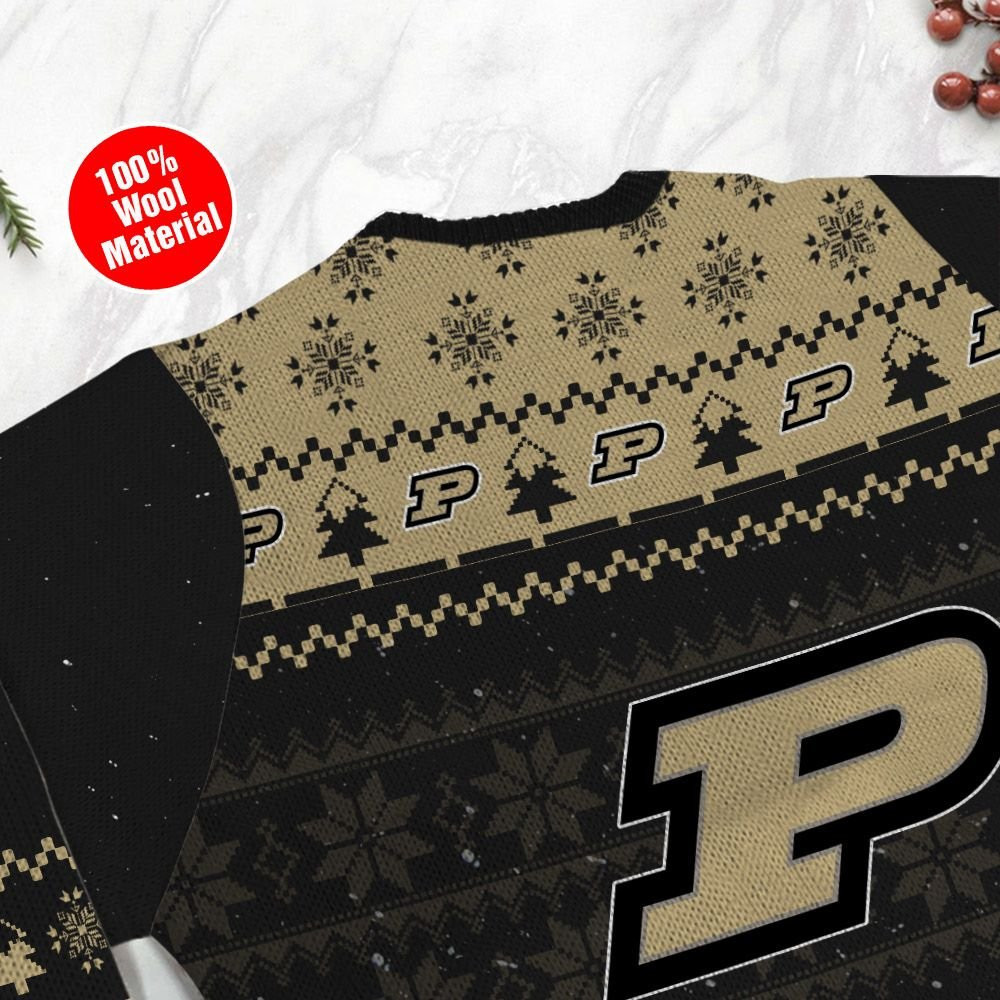 Purdue Boilermakers Snoopy Dabbing Holiday Party Ugly Christmas Sweater Adult 3D Funny Matching for family - Image 5