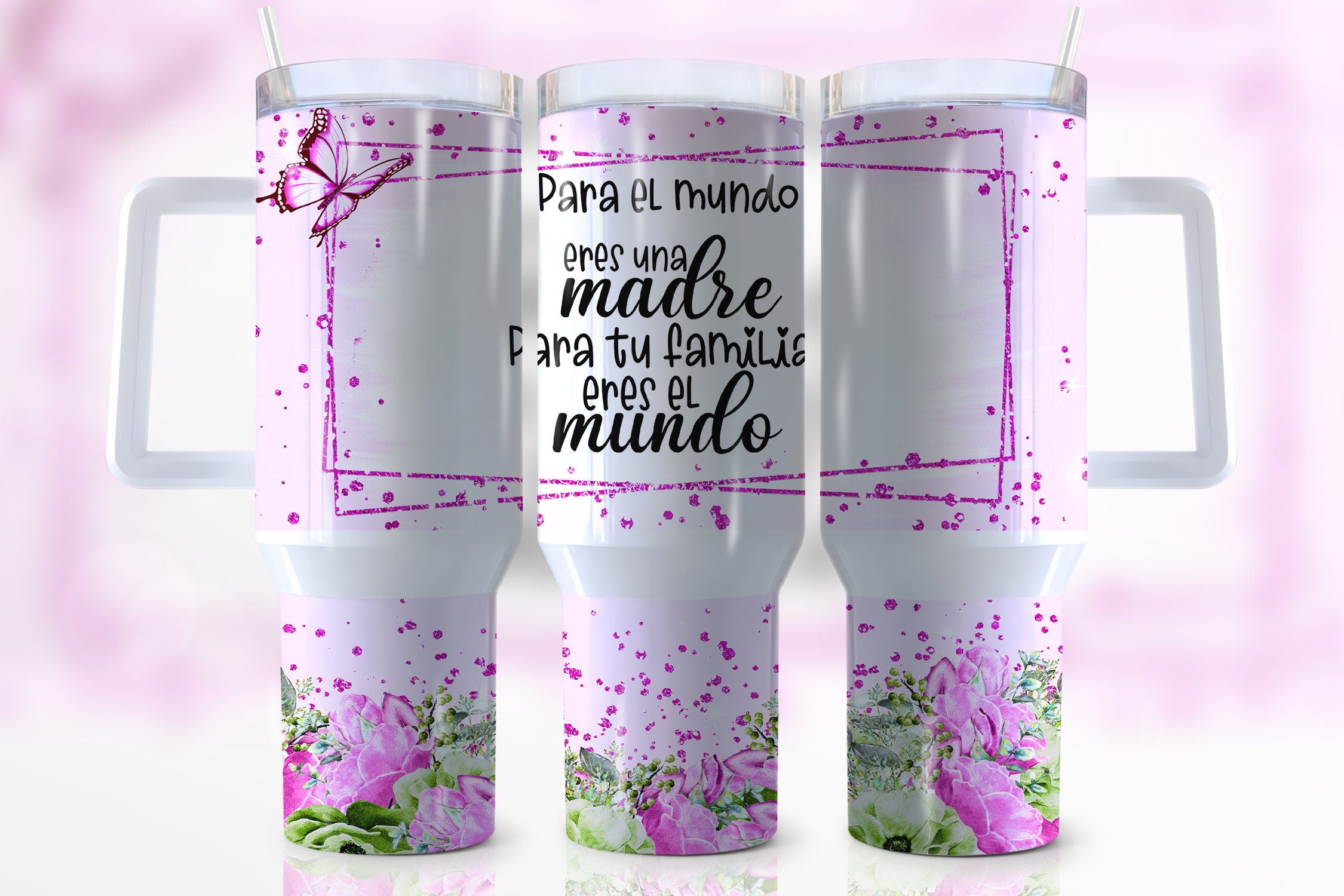 Purple Floral Custom Stanley Cup 40 oz 30 oz Tumbler With HandleTVC2301946