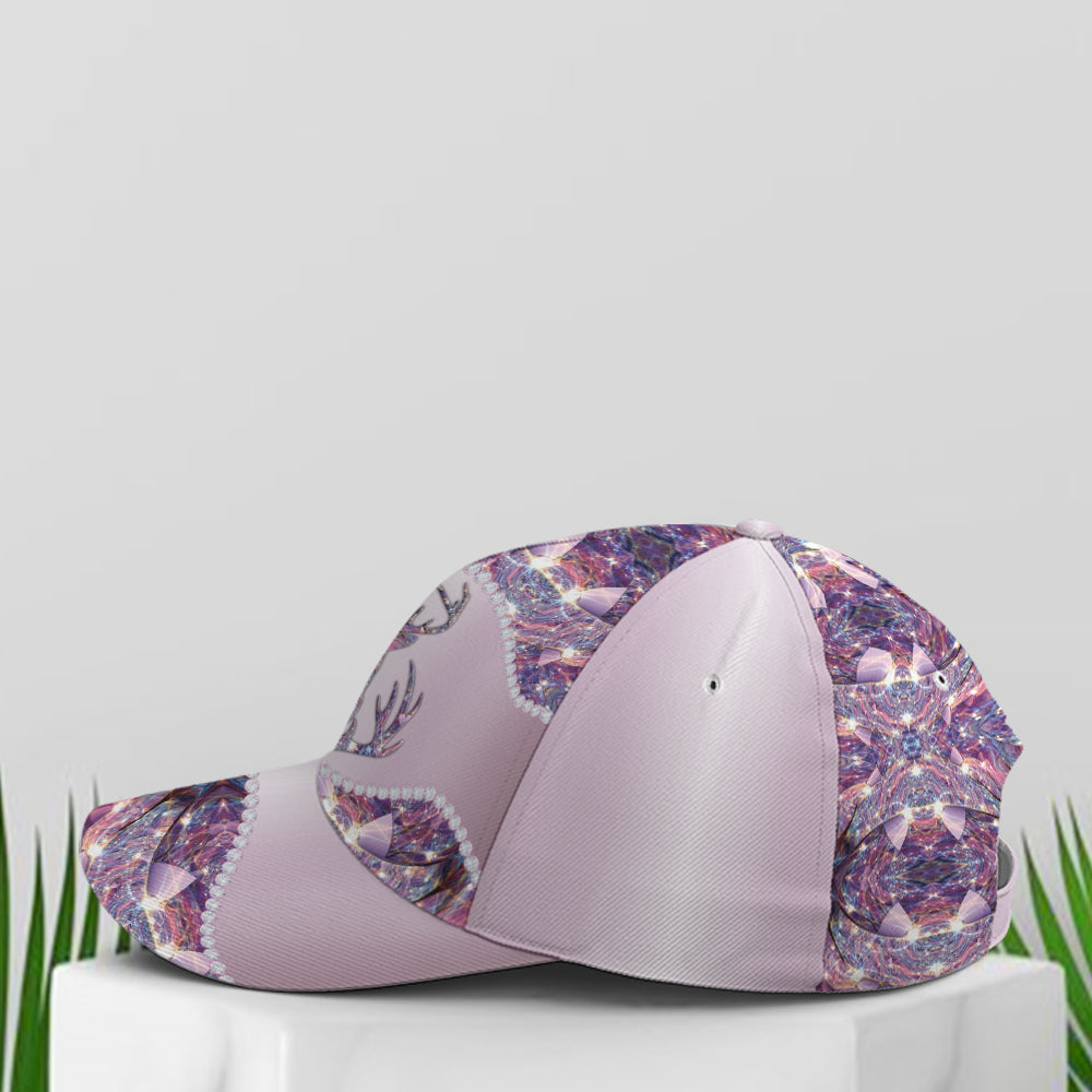 Purple Metallic Style Deer Hunting Baseball Cap Trucker Hats Custom Hats Gifts For Men & Women