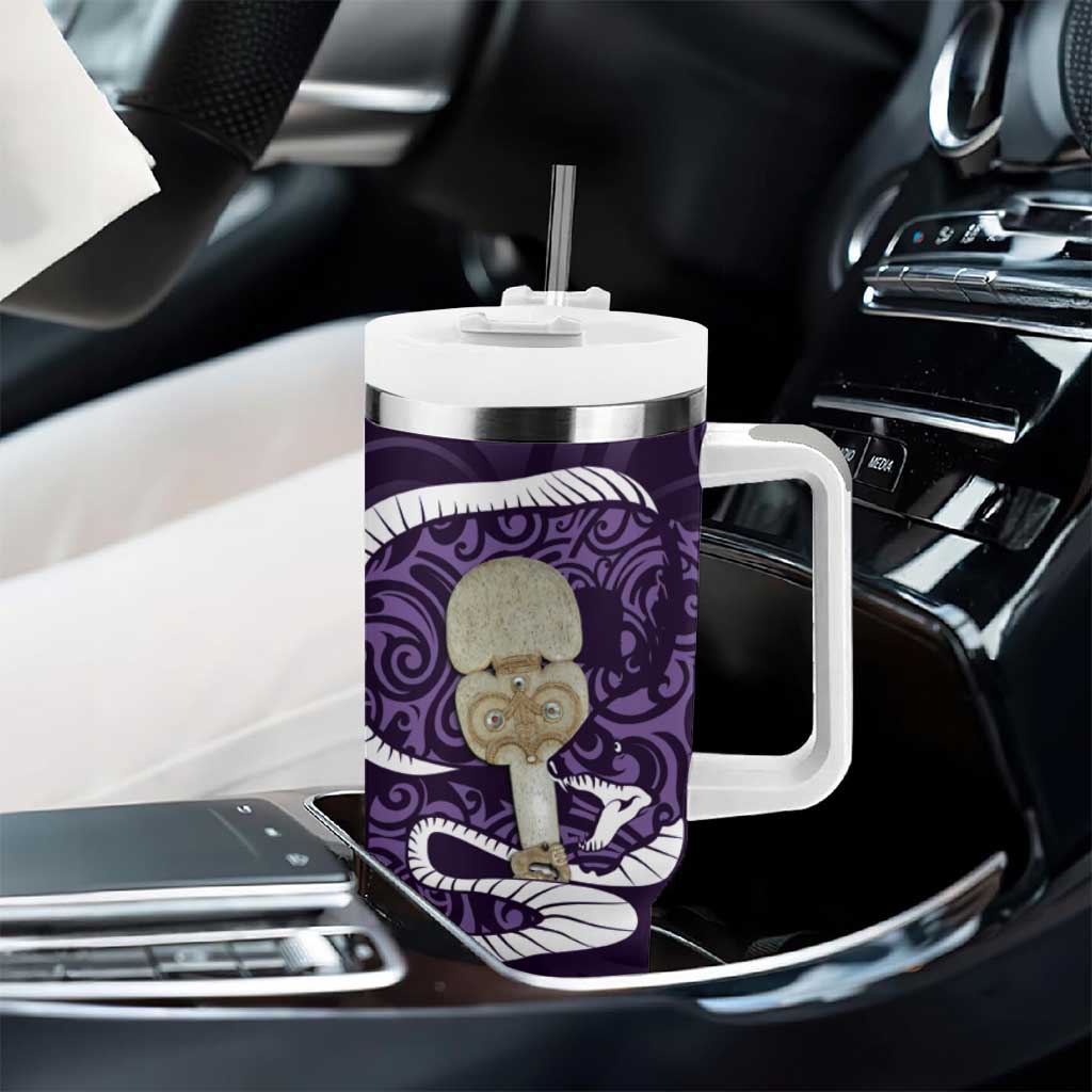 Purple New Zealand Eel Aotearoa Maori Tuna With Kotiate Weapon Custom Stanley Cup 40 oz 30 oz Tumbler With HandleTVC2301322 - Image 8