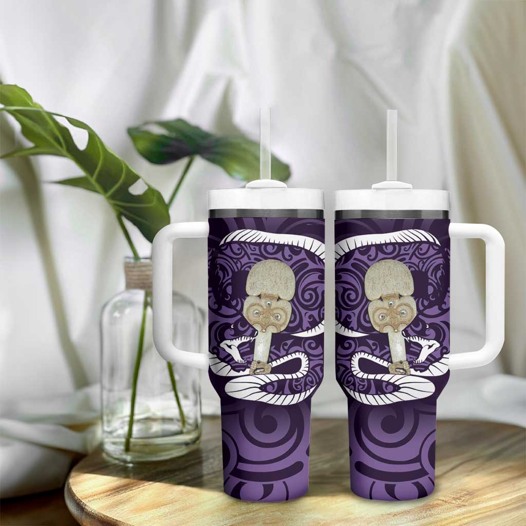 Purple New Zealand Eel Aotearoa Maori Tuna With Kotiate Weapon Custom Stanley Cup 40 oz 30 oz Tumbler With HandleTVC2301322 - Image 9