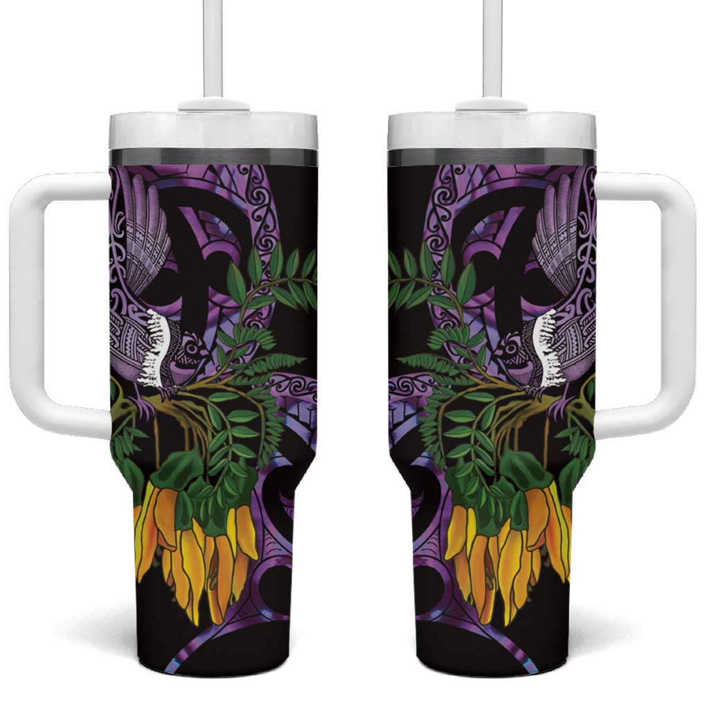 Purple New Zealand Kowhai And Piwakawaka Custom Stanley Cup 40 oz 30 oz Tumbler With HandleTVC2301265