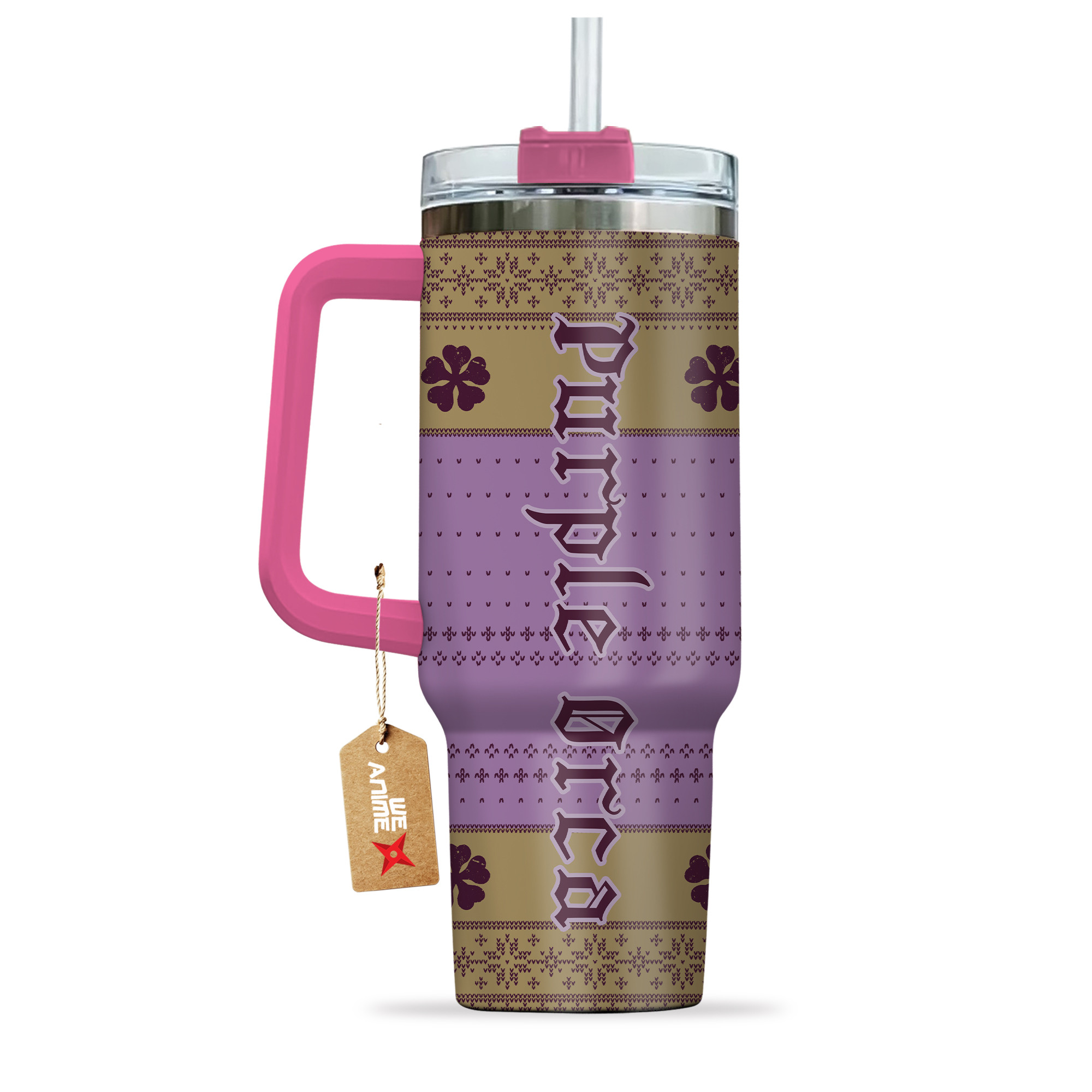 Purple Orca Black Clover Anime Custom Stanley Cup 40 oz 30 oz Tumbler With HandleTVC2301134 - Image 3