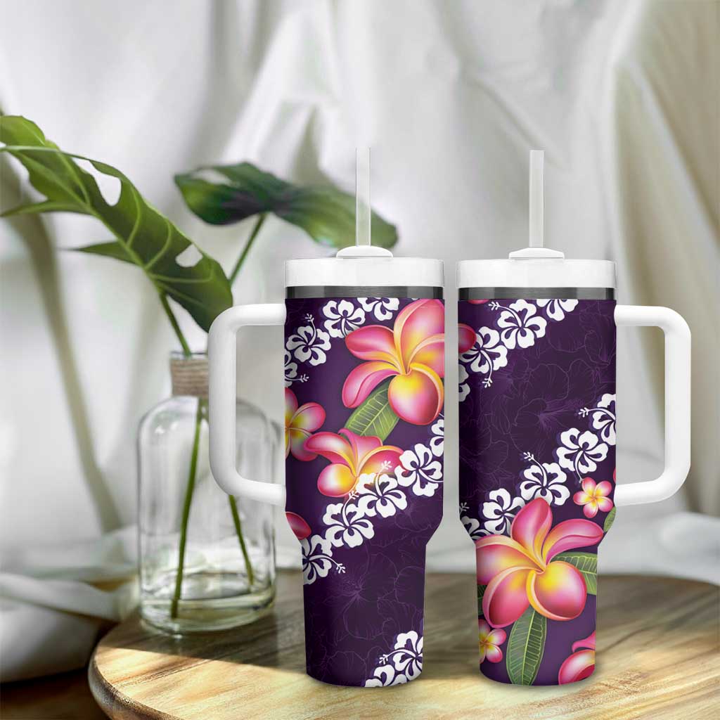 Purple Polynesia Plumeria With Hibiscus Tropical Custom Stanley Cup 40 oz 30 oz Tumbler With HandleTVC2301379 - Image 9