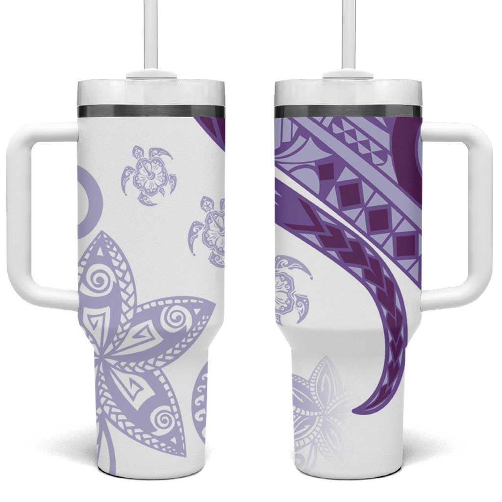 Purple Polynesian Tribal Turtle Floral Custom Stanley Cup 40 oz 30 oz Tumbler With HandleTVC2301388