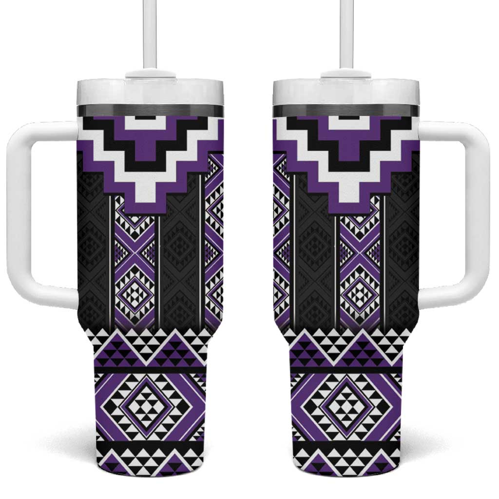 Purple Taniko Aotearoa Niho Taniwha Mix Poutama Custom Stanley Cup 40 oz 30 oz Tumbler With HandleTVC2301383