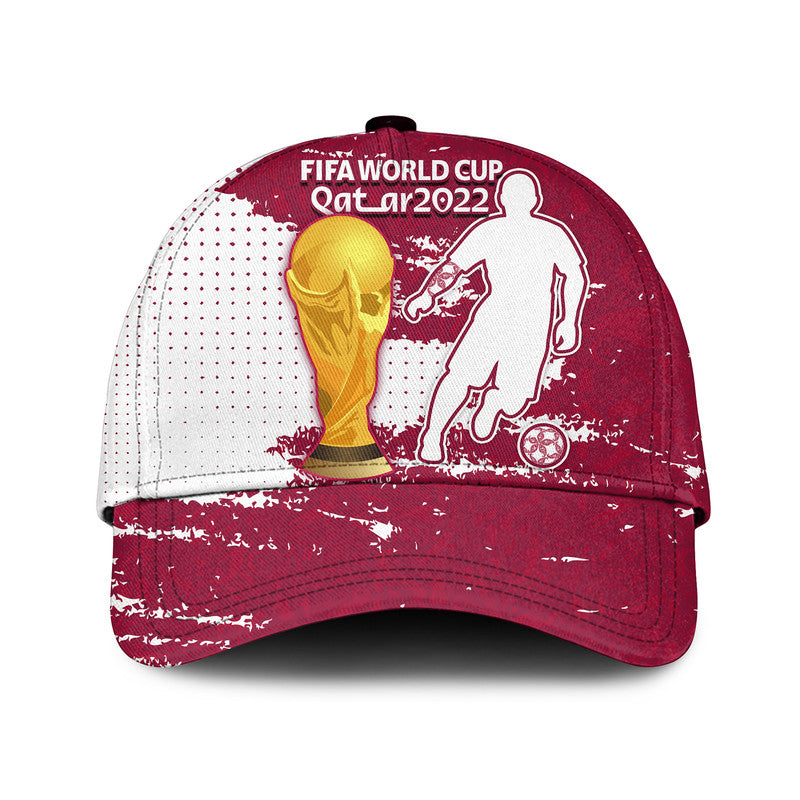 Qatar Football WC 2022 Classic Cap The Maroon Flag Style LT9 Trucker Hats Custom Hats Gifts For Men & Women