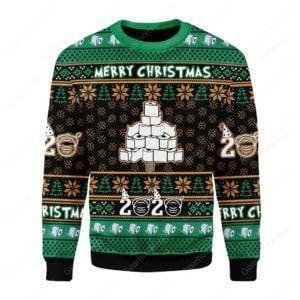 Quarantine Christmas Toilet Paper Tree Funny For Unisex Ugly Christmas Sweater Adult 3D Funny Matching for family