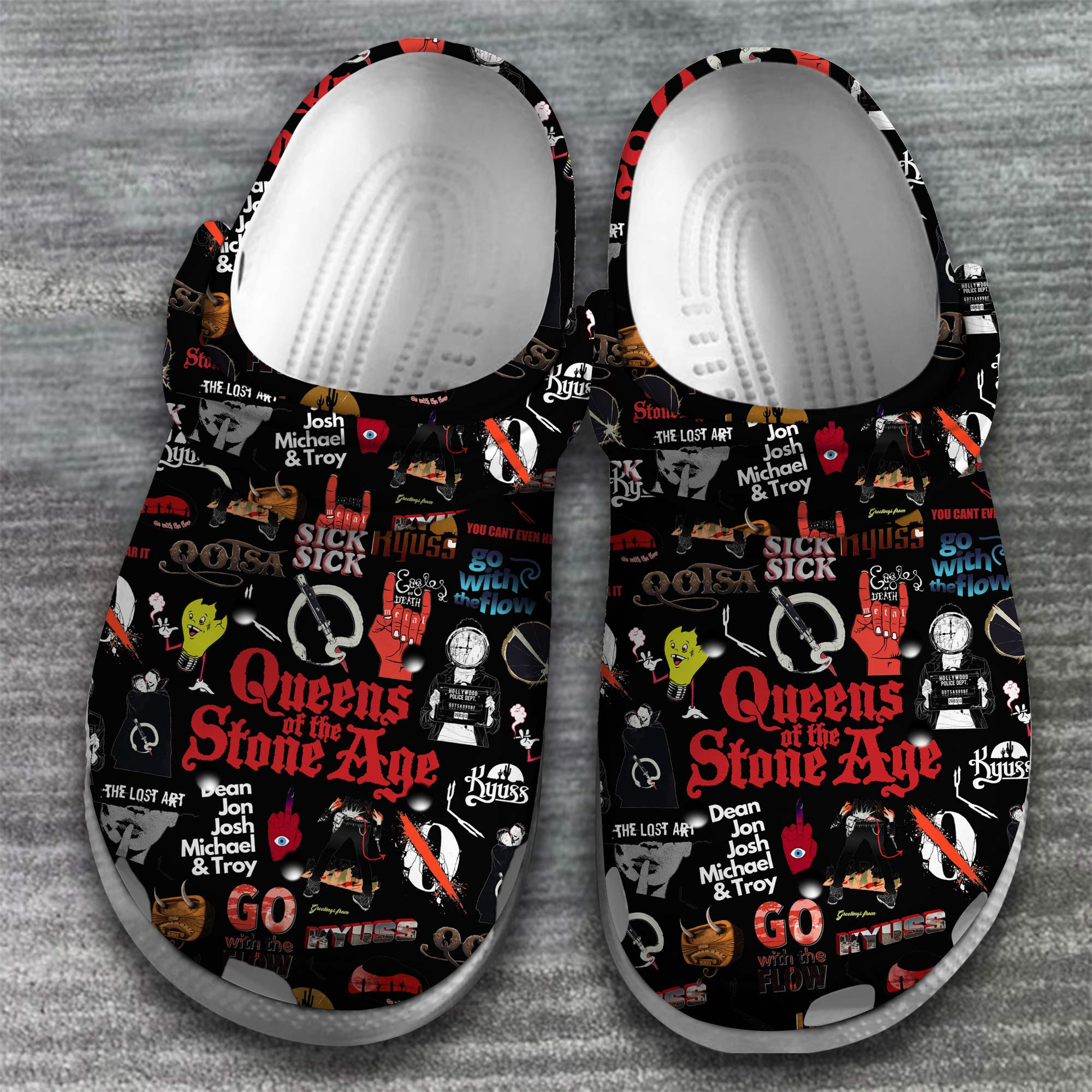 Queens of the Stone Age Music Crocs Crocband Clogs Shoes Comfortable For Men Women and Kids