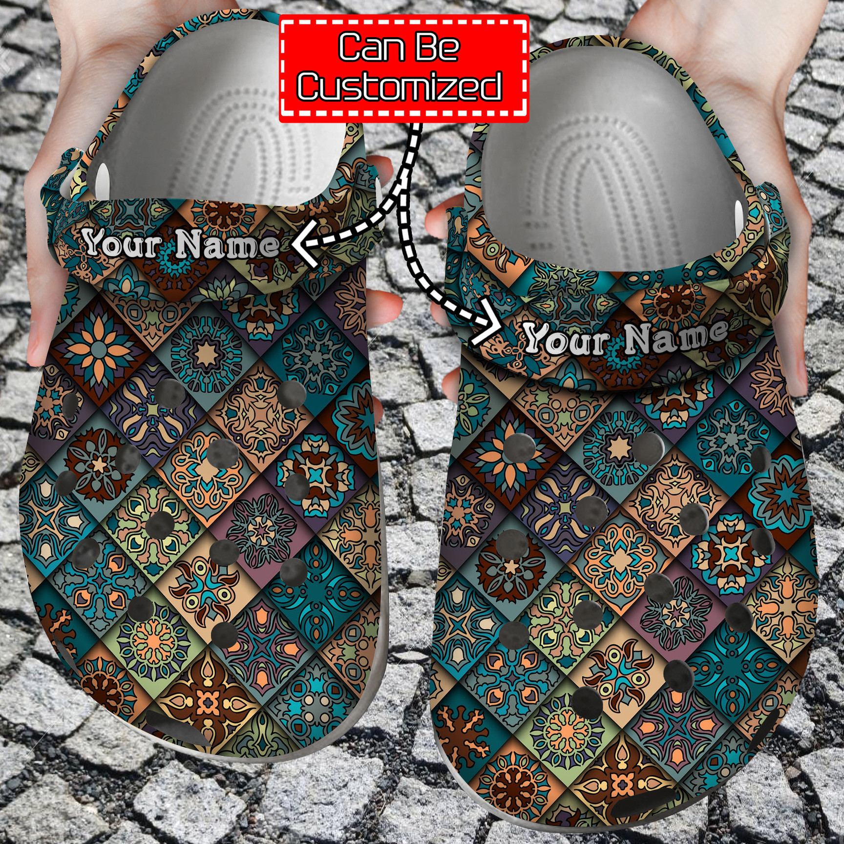 Quilting Blocks clog Shoes Gifs Colorful