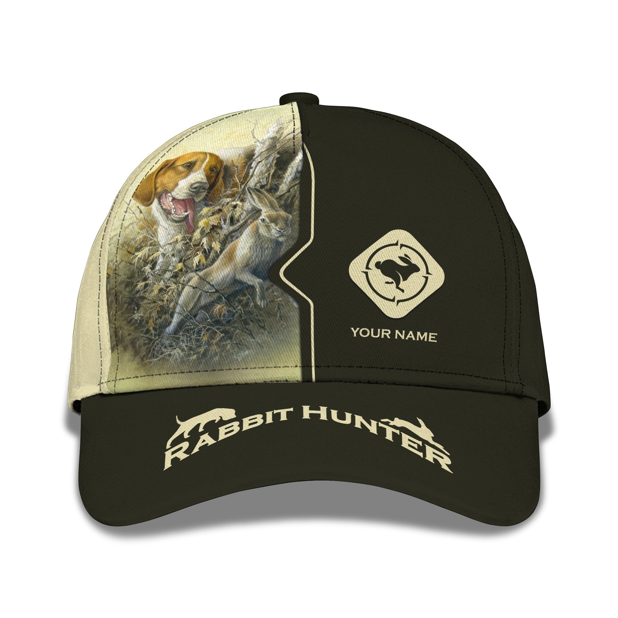 Rabbit Hunting Personalized Name 3D Classic Cap Gift For Rabbit Hunting Lovers Trucker Hats Custom Hats Gifts For Men & Women