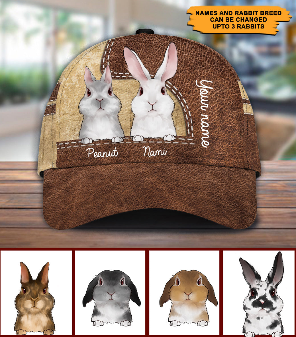 Rabbit Personalized Classic Cap Trucker Hats Custom Hats Gifts For Men & Women