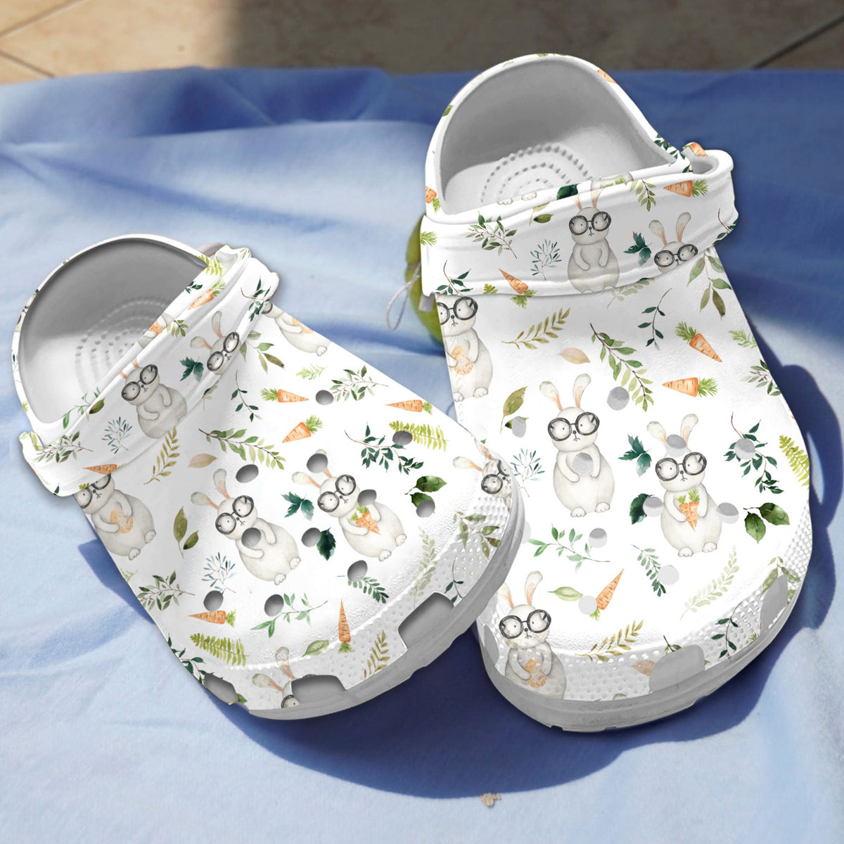 Rabbit With Carrott Crocs Crocband Clogs Shoes Comfortable For Men Women and Kids