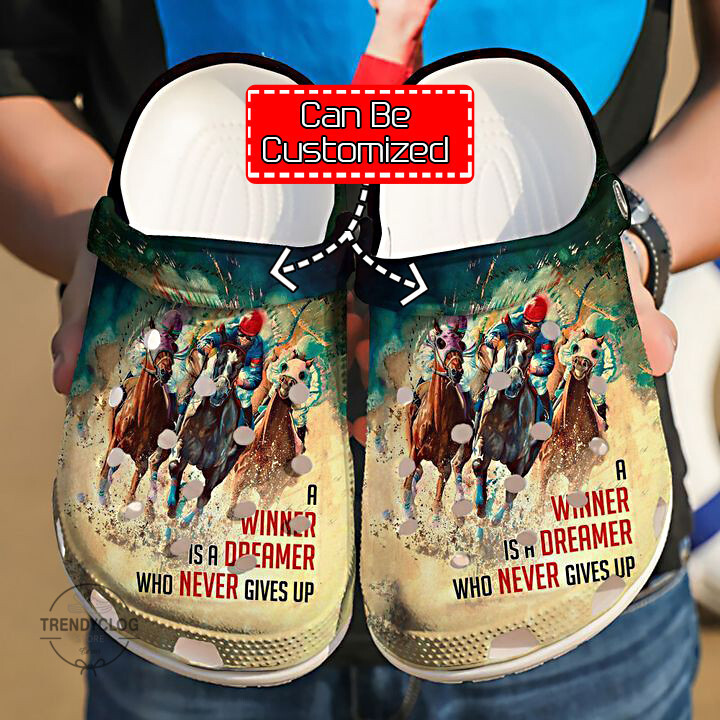 Racing Barrel Racing Never Give Up Clog Shoes